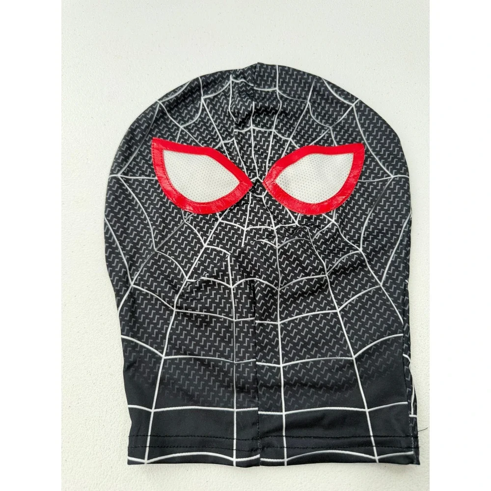 Marvel Miles Morales Spider-Man Costume Kids Size 16 Black Red Cosplay Suit Mask